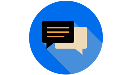 blue customer review icon